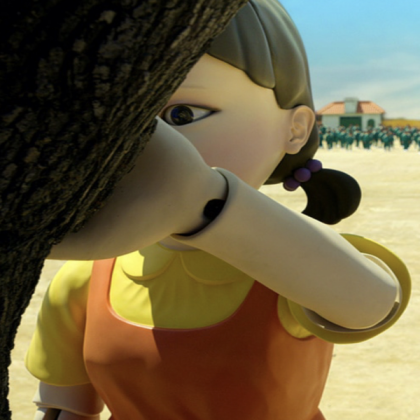 Creepy doll squid game Roblox decal