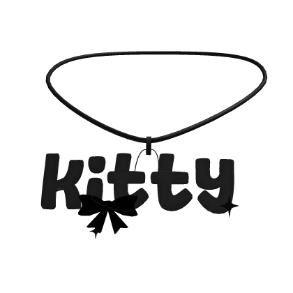 3.0 : cute kitty necklace in black