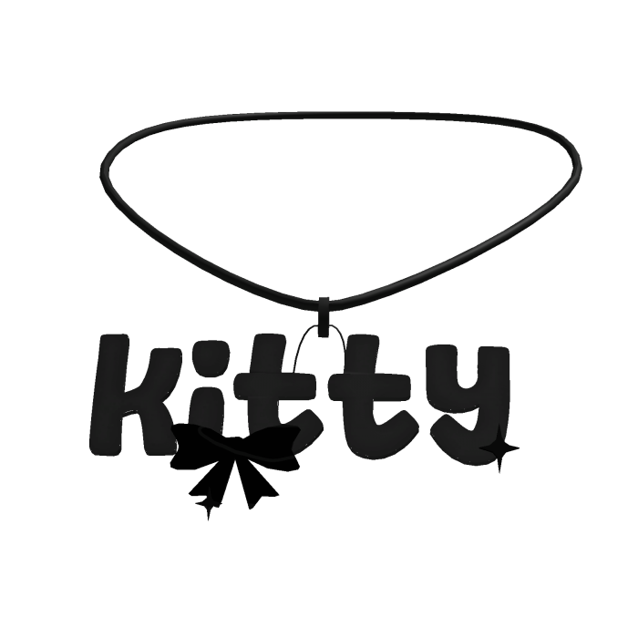 3.0 : cute kitty necklace in black