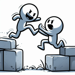 Parkour Race But You Push People