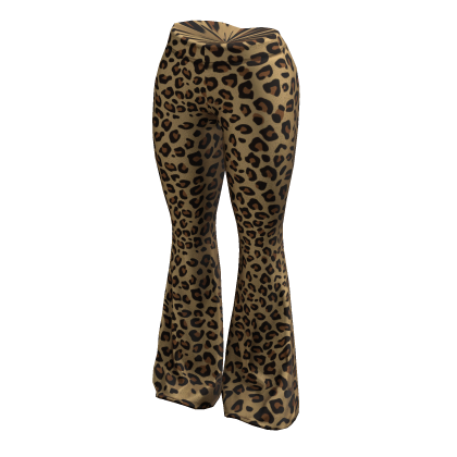 Leopard Print Flared Leggings