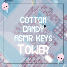 Cotton Candy ASMR Keys Tower 🍭☁️