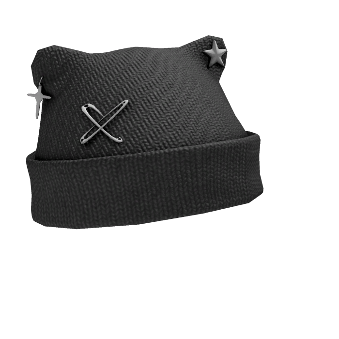 Y2K Star Pin Beanie - Grey