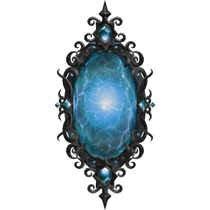 Glowing Blue Gothic Halloween Portal