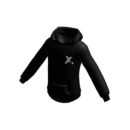 Hex Black Hoodie With White Logo