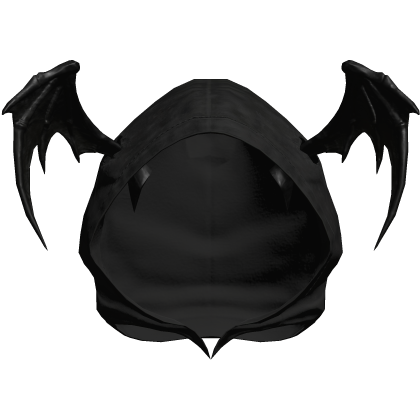 Winged Omen Demon Reaper Hood Black