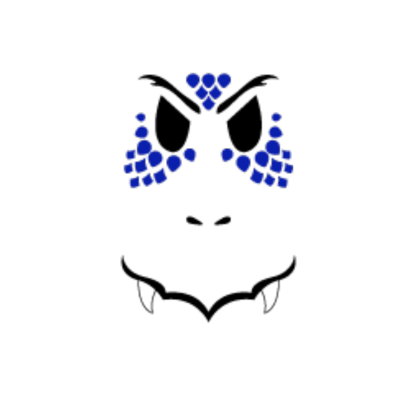 Blue Ultimate Dragon Face