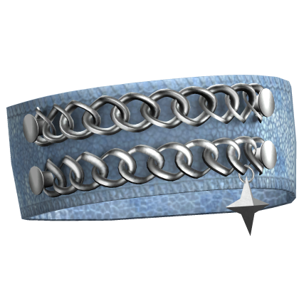 3.0 Blue & Silver Arm Band Bracelet w Chain Star 