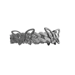 SG| Sadity Silver Butterfly Cuban Bracelet (L)