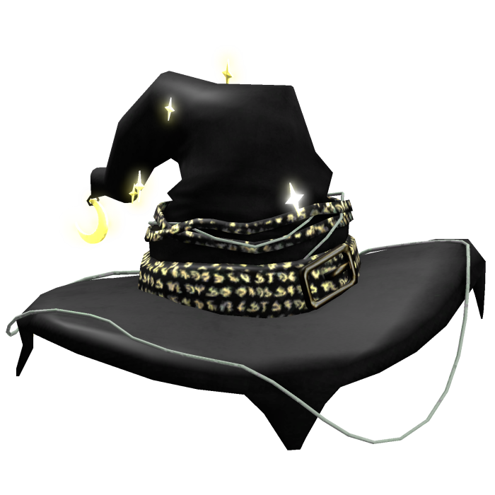 Mystic Glowing Black Witch Hat