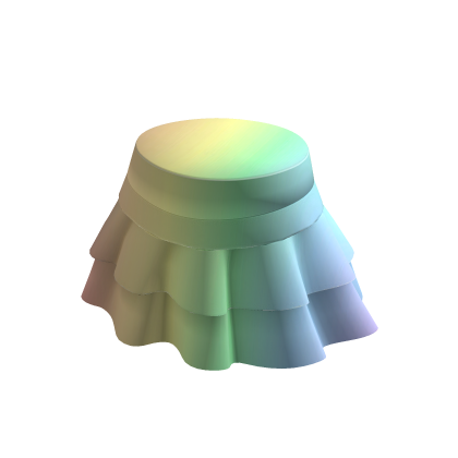 pastel rainbow ruffled skirt thumbnail