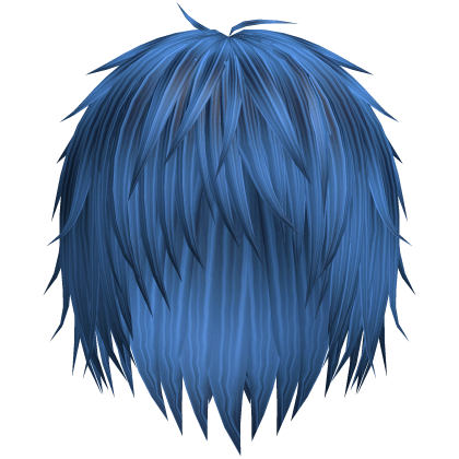 vkei emo boy anime wispy hair (blue) Roblox item