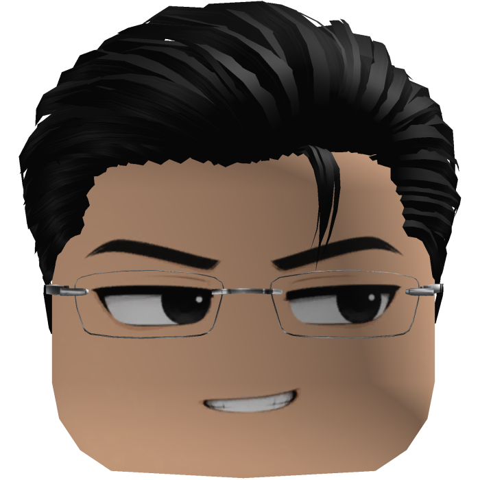 Black Slickback Cuteboy w/ Glasses 