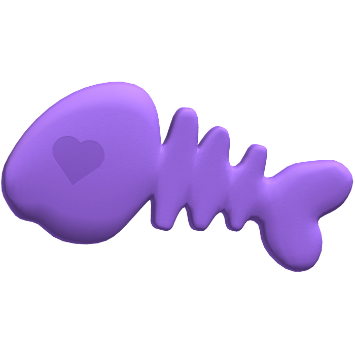 halloween cute purple plastic fish bone