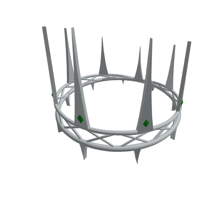 Silver Emerald Crown