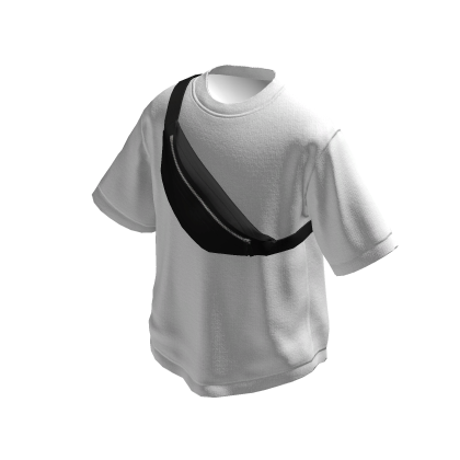 White T-Shirt w/ Black Crossbody Bag