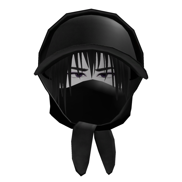 Vkei Black Hair Vintage Scarf Cap with Mask Dashie