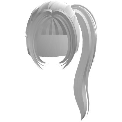 ♡ wispy straight cute side ponytail white Roblox item