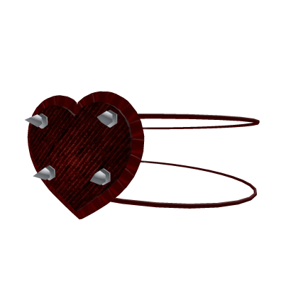 Red Gothic Studded Heart Eyepatch