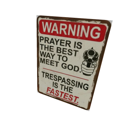 trespassing sign