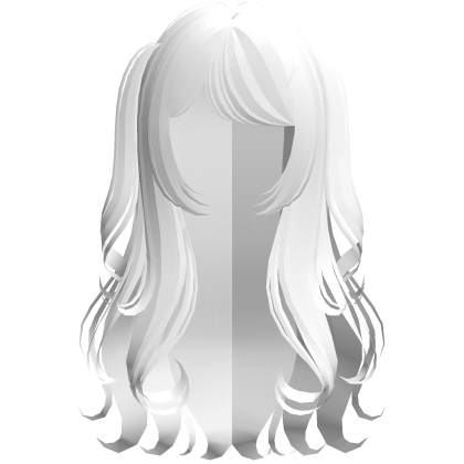 adorable wispy curly pigtails hair in white