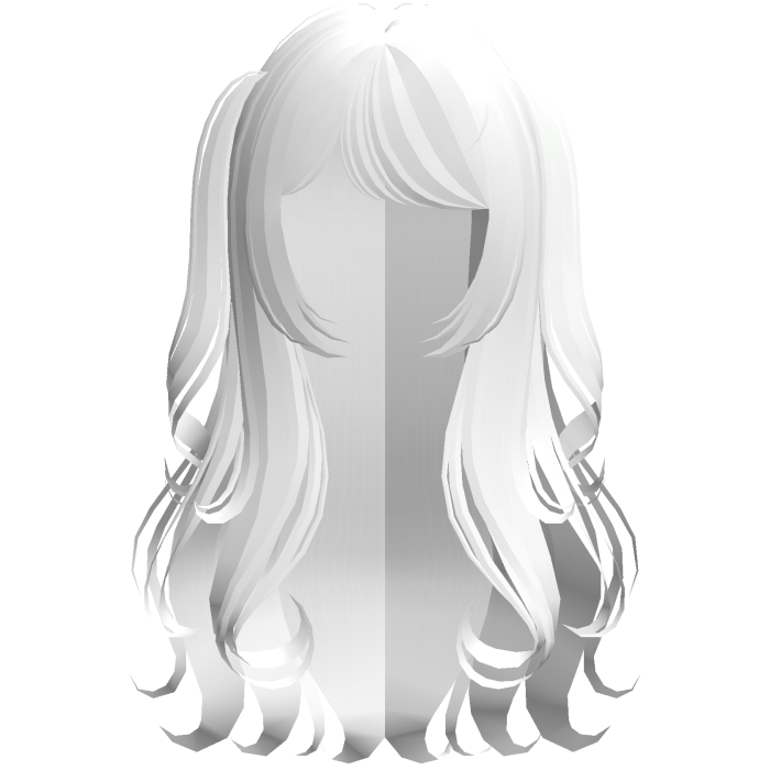 adorable wispy curly pigtails hair in white