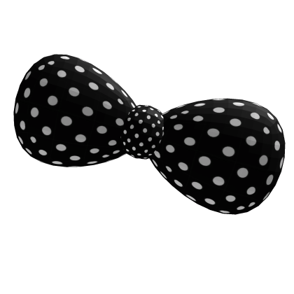 ♡ cute black polka dot bow Roblox item