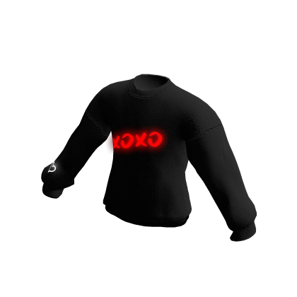 Y2K XOXO Emissive Black Sweater