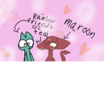 Me and teal..~!<3 (rainbow friends oc’s)