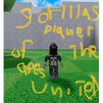 Gorilla fight at cafe