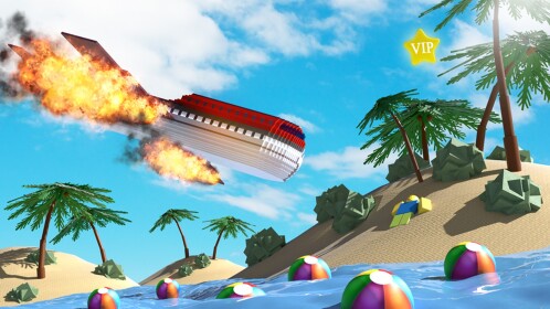 ⭐Survive a Crash to VIP Island! ⭐