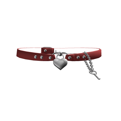 Red Heart Lock Choker