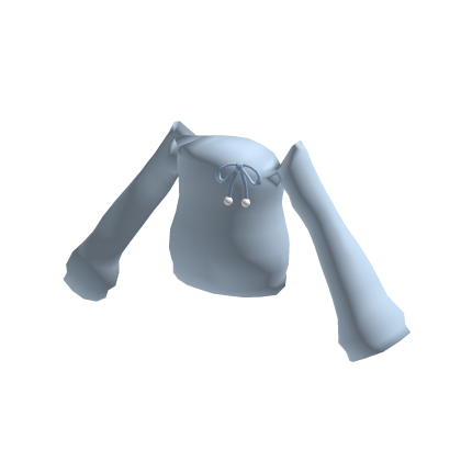 (blue) off- shoulder sweater with bow thumbnail