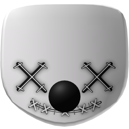 Halloween Evil White n Black Clown Mask  Roblox item
