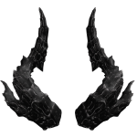 Dark Onyx Twisted Demon Horns