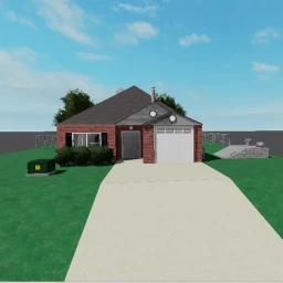 1 story suburban house icon