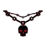 Sinister Neon Red Skully Chain