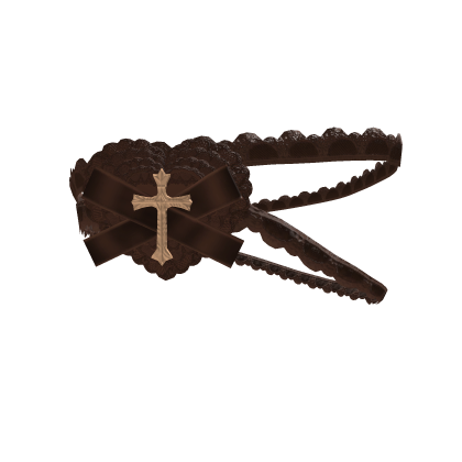 Gothic Bow Cross Eyepatch (Brown)