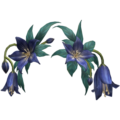Blue Teal Lily Flower Crown