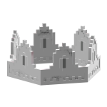 White Grey Animated Glitch 8-Bit Crown