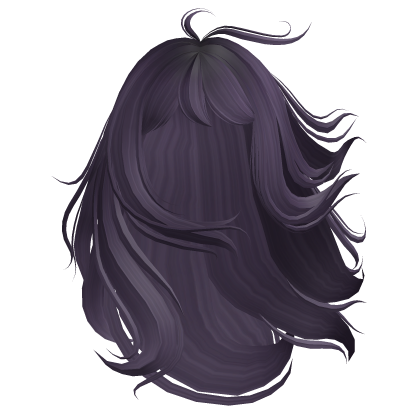 Long Anime Windy Messy Girl Hair (Dark Purple) Roblox item