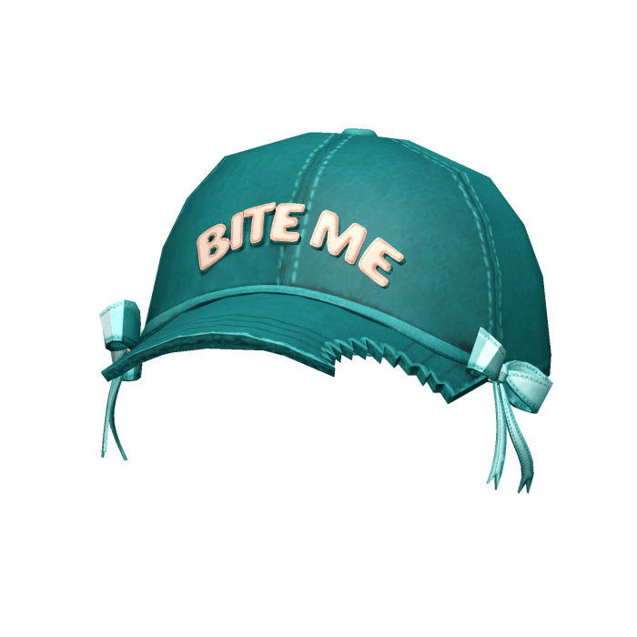 [NEW 🚨] "BITE ME" Cap with Bows in Aqua/Cream