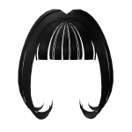 Straight Anime Bangs (black) 