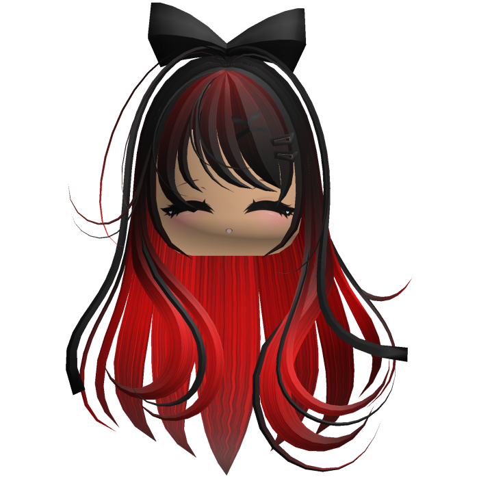 Beautiful Girl with Long Hair, Cute Bow & Lashes