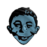 Blue Cartoon Mad Head