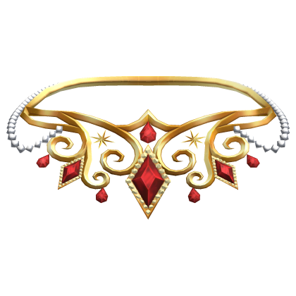 Majestic Red and Gold Jeweled Royal Necklace