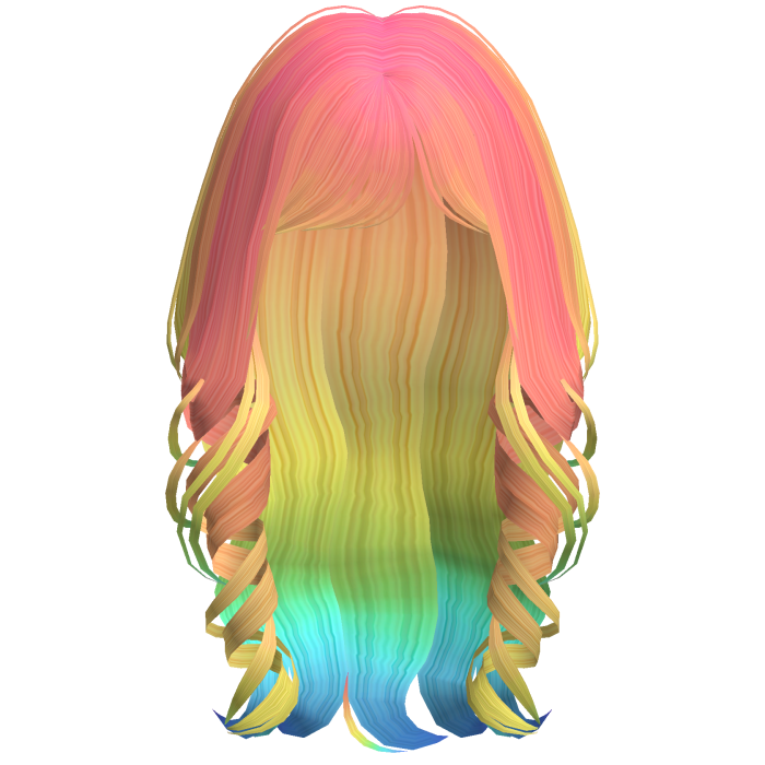 Soft Coquette Long Wavy Hair (Rainbow)