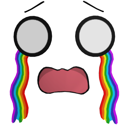 Roblox Item 😭 Epic Crying Rainbow Tears Face (3D) 😭