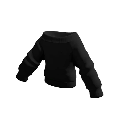 Black oversized off the shoulder sweater cheap