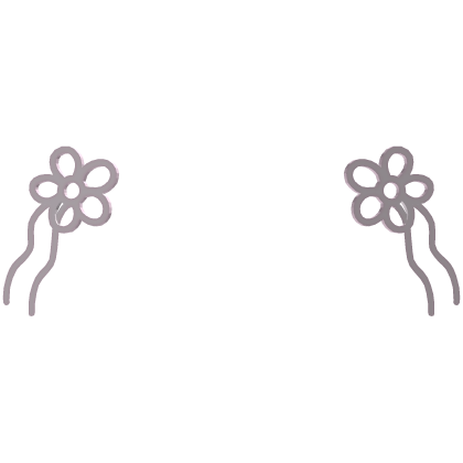 ‿ ♡ ۫ cute simple flower hair clips , pink Roblox item